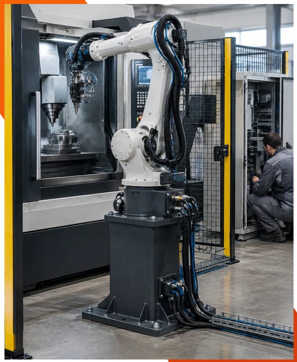 Монтаж и пусконаладка роботов у станков в Ступине